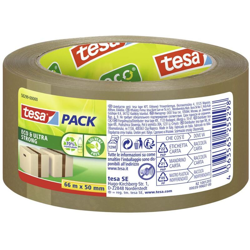 Image of Tesa - eco & ultra strong 58299-00000-00 Nastro da imballo Eco & Strong pack® Marrone (l x l) 66 m x 50 mm 1 pz.