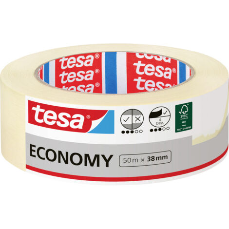 tesa Economy 05279-00000-02 Malerabdeckband  Weiß (L x B) 50 m x 38 mm 1 St.