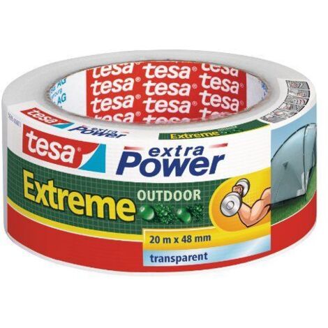 Tesa extra Power Extreme 20m x 48mm cinta adhesiva exterior transparente (por 6)