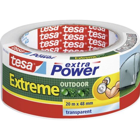 Tesa extra Power Extreme 20m x 48mm Ruban adhésif Extérieur transparent (Par 6)
