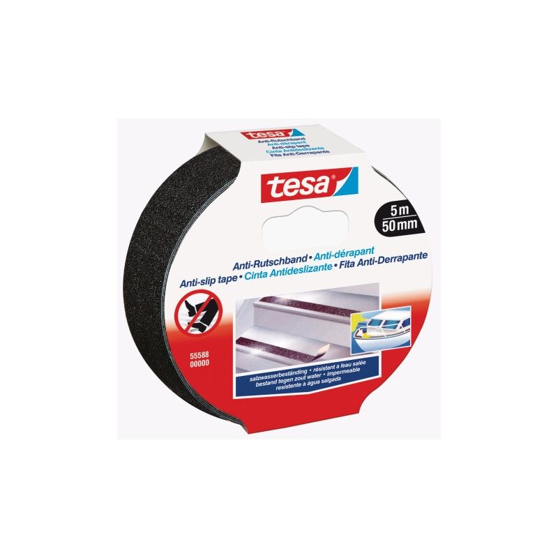 Tesa - anti slip, 1 pièce, 5 m x 50 mm, noir, 555880000011