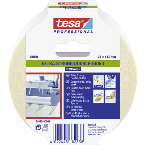 tesa EXTRA STRONG 51960-00001-11 Verlegeband tesa® Professional Transluzent (L x B) 25 m x 50 mm 1 S