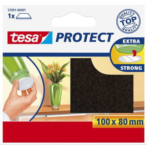 Tesa Fieltro Protector Antirasguños Cuadrado 100X80Mm Marrón
