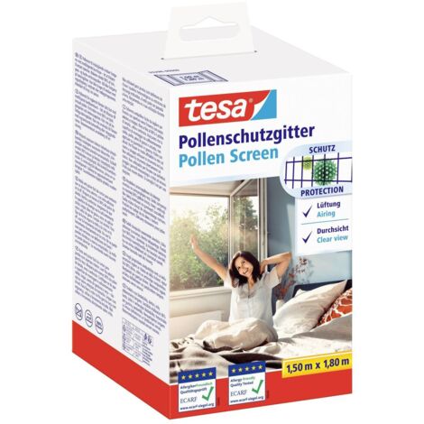 Tesa – Filtre anti-pollen 552960000000 – Dimensions 1500 mm x 1800 mm – Couleur anthracite – Retient 98 % des pollens - S811002