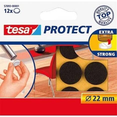 tesa  Filzgleiter  Braun (Ø) 22 mm 12 St.