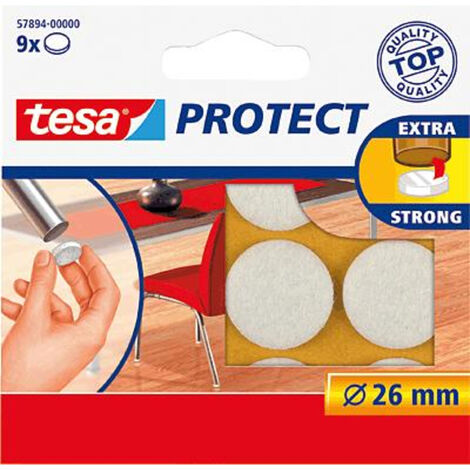tesa  Filzgleiter  Weiß (Ø) 26 mm 9 St.