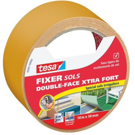 TESA - Fixer sols double face adhésion extraforte 10m x 50mm