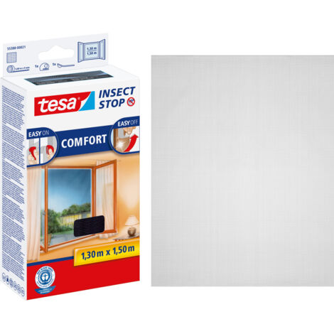 Tesa Fliegengitter Fenster 1,3X1,5m anthrazit 55388