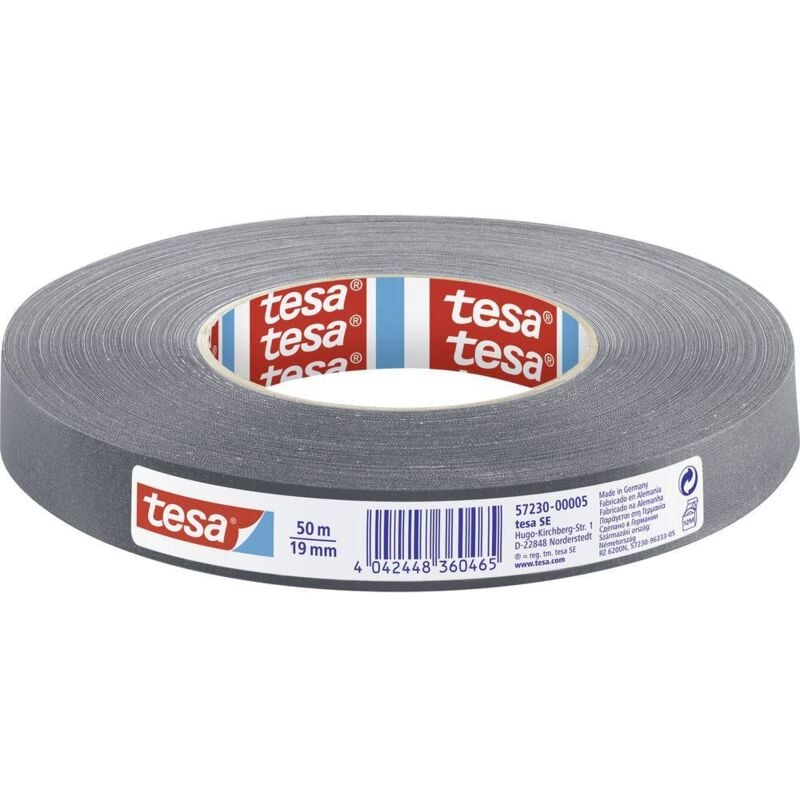 Ruban adhésif toilé Tesa extra Power Tesa 57230-00005-02 gris (l x l) 50 m x 19 mm caoutchouc 1 pc(s)