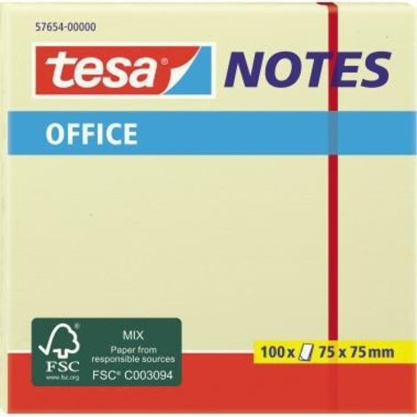 TESA Haftnotiz tesa® Office Notes 75 x 75 mm (B x H) gelb 100 Bl.