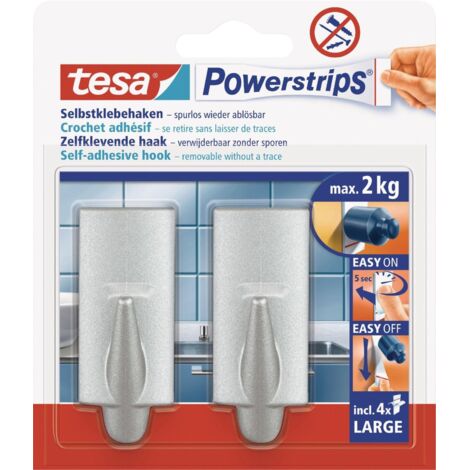 tesa Haken Powerstrip Large chrom, trend Haushaltsklebeband & Klebehaken