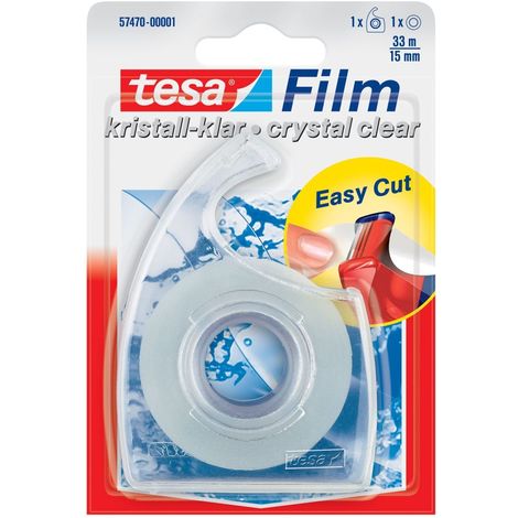 tesa Packband Verpackungsklebeband von Hand einreißbar kristall-klar 50m x 50mm