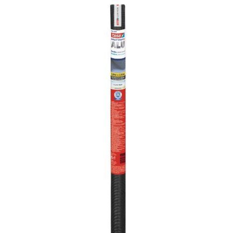tesa Insect Stop Rotolo di Ricarica per Zanzariera ALU Comfort - Rete antizanzare regolabile in fibra di vetro con Clear View - Resistente ai raggi UV - Antracite - 120 cm x 250 cm