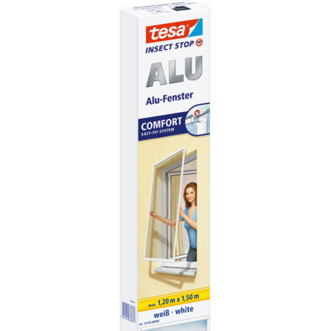 tesa Insektenschutz-Fenster COMFORT 120 x 150 cm weiß Insektenschutzfenster