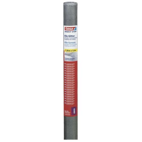 tesa Insektenschutz-Gitter COMFORT Ersatzrolle 100 x 120 cm grau Insektenschutzgitter