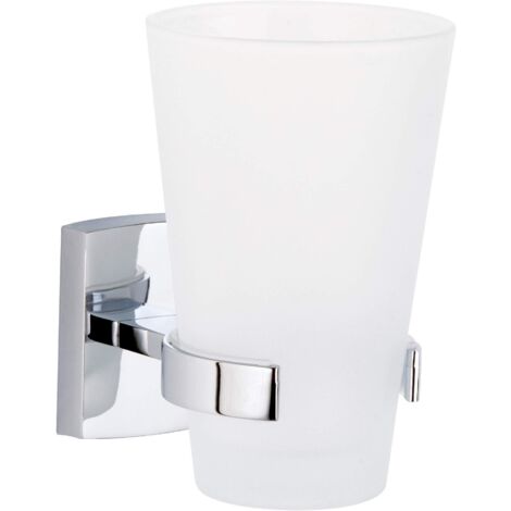 Tesa KlaamExtra, Portarotoli Carta Igienica, Metallo Cromato, Autoadesivo, Tecnologia di Montaggio Adesiva, 61mm x 46mm x 136mm