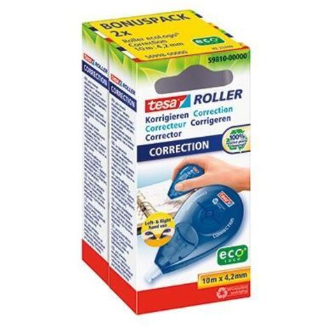 TESA Korrekturroller tesa® ecoLogo® Left & Right 4,2 mm x 10 m (B x L) seitliche Anwendung 2St./Pack.