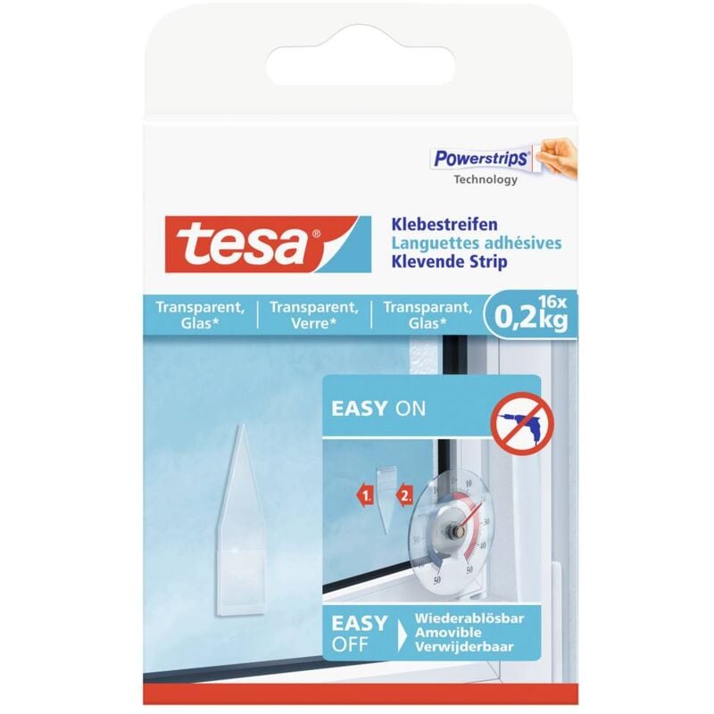 Tesa - 77732 Languettes adhésives ® transparent Contenu: 16 pc(s) - transparent