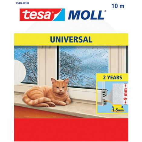Tesa Moll Universal Schaumstoff Fenster- und Türdichtung 10m 05452