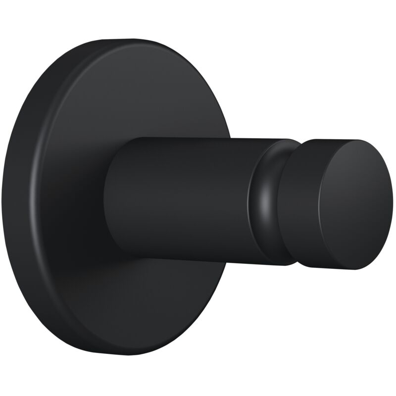 Moon black Crochets Adhésifs pour Serviette, Noir Mat, pour Salle de Bains et wc - Salles de Bains Modernes et de Style Industriel - Sans Perçage