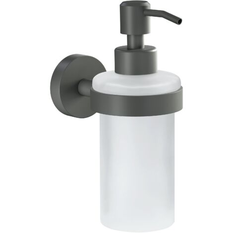 tesa MOON GREY 40584-00000-00 Seifenspender 200 ml Grau (matt), Glas satiniert