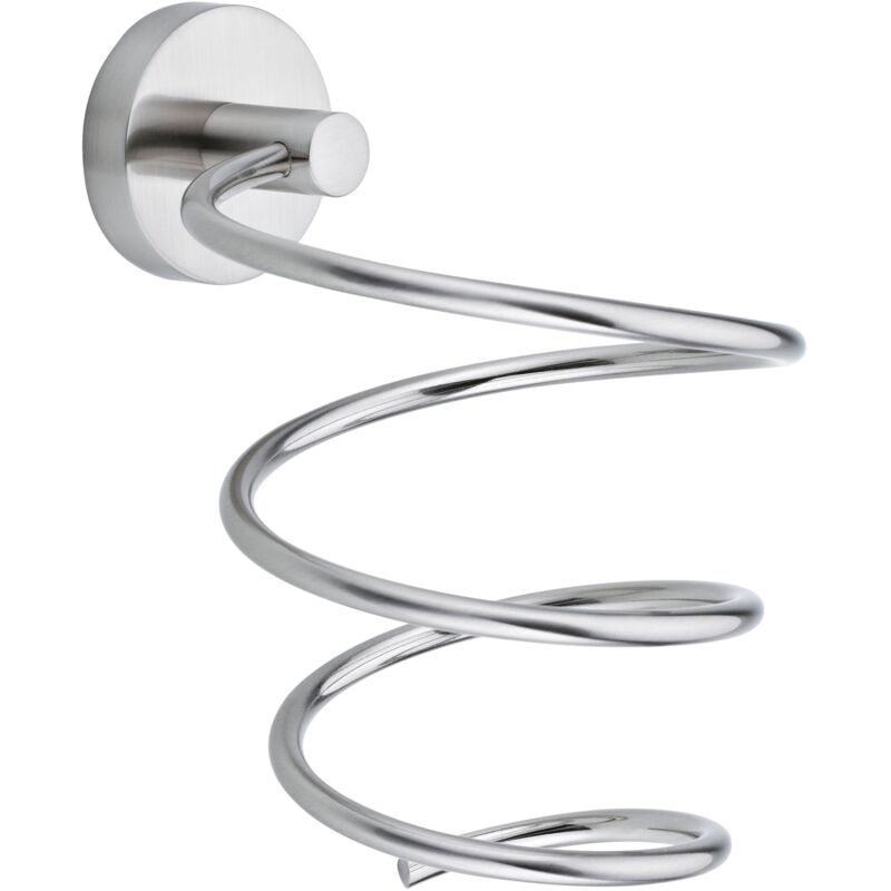 Moon Support sèche-cheveux, acier inoxydable, adhésif, 160mm x 110mm x 135mm - Tesa
