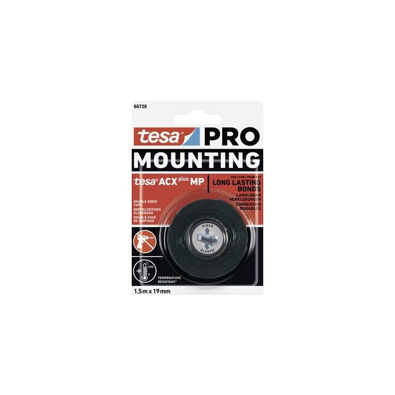 

Tesa Mounting Pro Acx + 66728-00000-00 Cinta De Montaje Negra (Lxl) 1.5 Mx 19 Mm 1 Uds.