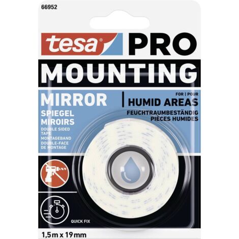 tesa Mounting PRO Spiegel 66952-00000-00 Nastro per fissaggio Bianco (L x L) 1.5 m x 19 mm 1 pz.