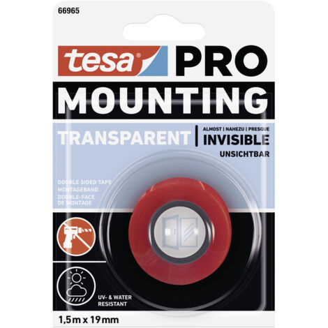 tesa Mounting PRO Transparent 66965-00000-00 Montageband  Transparent (L x B) 1.5 m x 19 mm 1 St.