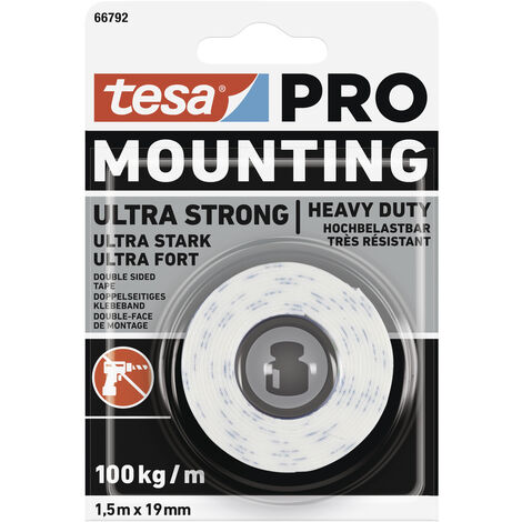 tesa Mounting PRO Ultra Strong 66792-00000-00 Montageband  Weiß (L x B) 1.5 m x 19 mm 1 St.
