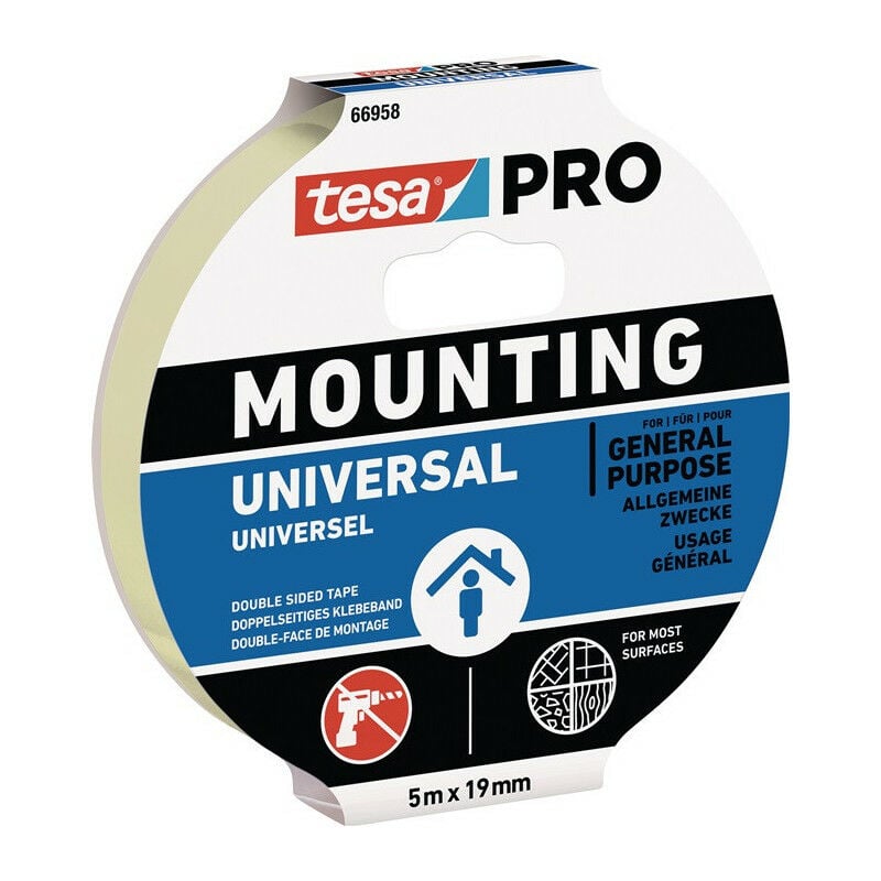 Image of Tesa - Mounting Pro un Universal 66958 White Mounting Adesive Band Lunghezza 5 m Larg (di 8)