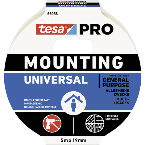 tesa Mounting PRO Universal 66958-00001-00 Montageband  Weiß (L x B) 5 m x 9 mm 1 St.