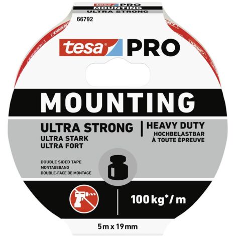 Tesa Nastro Adesivo PRO Ultra Strong Bianco 5 m x 19 mm