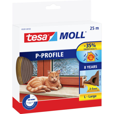 tesa P-Profil 05391-00101-02 Dichtband tesamoll® Braun (L x B) 25 m x 9 mm 25 m