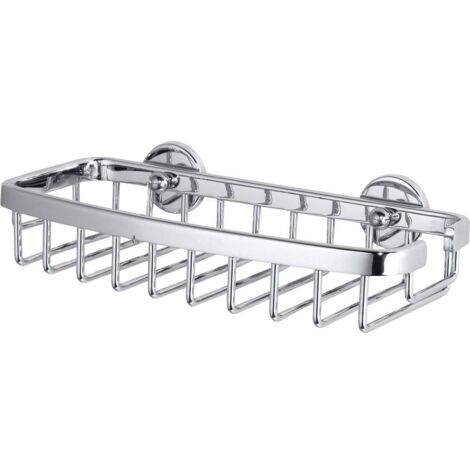 Tesa – Panier de douche adhésif inoxydable 5kg – Fixation sans perçage – Aluminium chromé – Dimensions 5,0cm x 22,0cm x 10,2cm