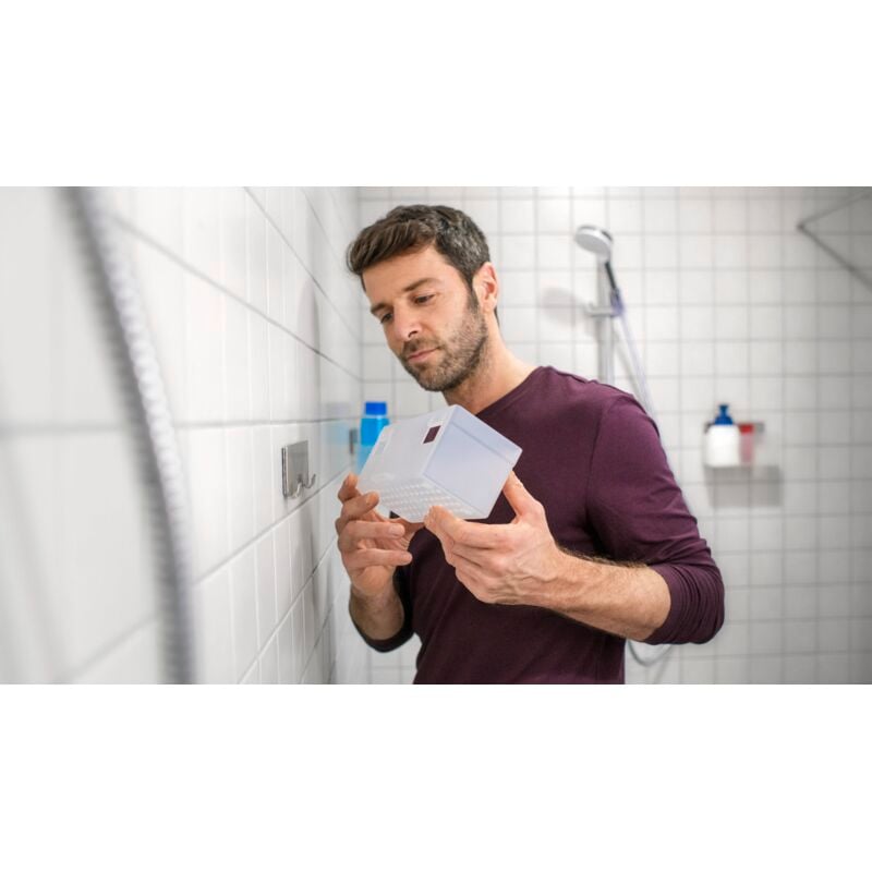 Tesa - Powerstrips® Panier de Rangement Adhésif Waterproof pour Salle de Bains et Cuisine - Pour le Rangement d'Accessoires Jusqu'à 3 kg - Plastique