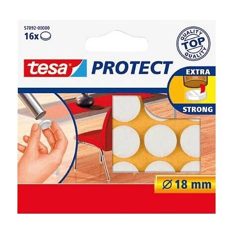 tesa Patin en feutre blanc (Ø) 18 mm 16 pc(s) Y26239