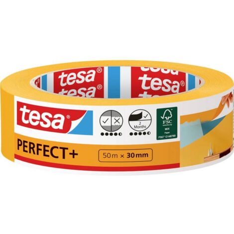tesa Perfect+ 56537-00000-00 Nastro di mascheratura per pittura Giallo (L x L) 50 m x 30 mm 1 pz.