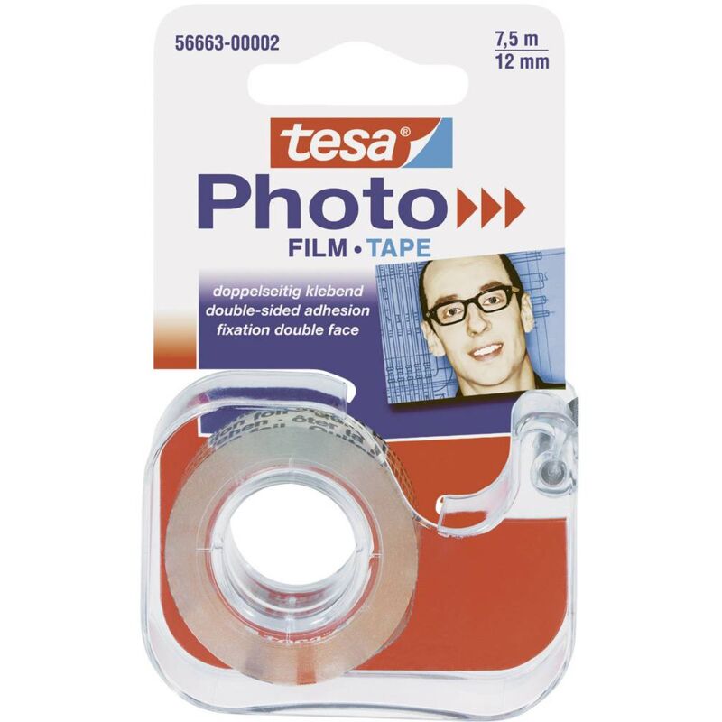 Image of Photo Tape 7,5 m x 12 mm + Dispenser - Tesa