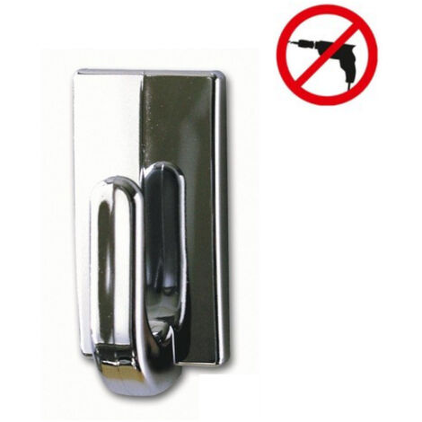 Tesa  Powerstrips 3 kleine Haken, Chrom, einfaches Anbringen ohne Bohren (57540-00101-00)