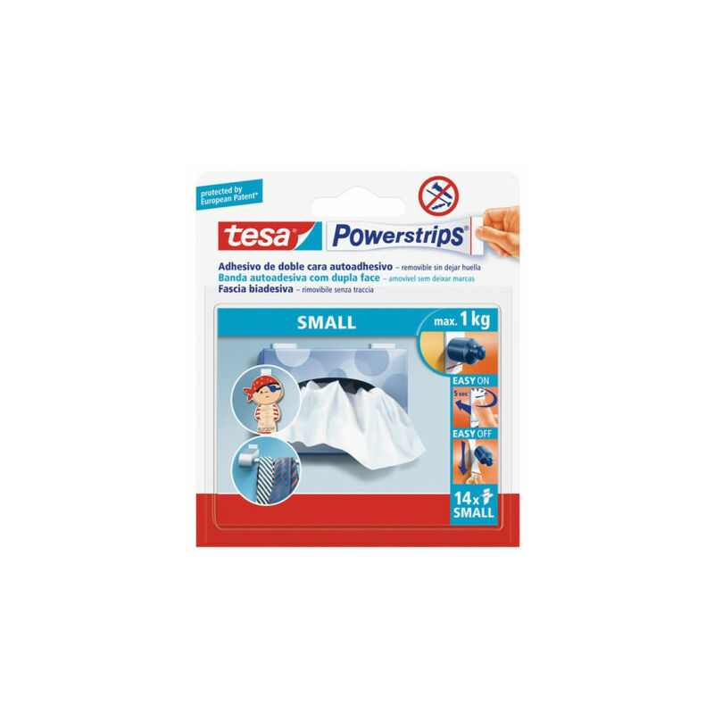 Tesa Powerstrips 58560�00000�01�14�bandes adh�sives double-face amovibles, petit