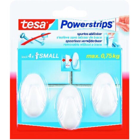 tesa Powerstrips Haken Small Oval,chrom