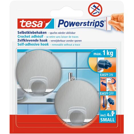 tesa Powerstrips Hooks S metal round