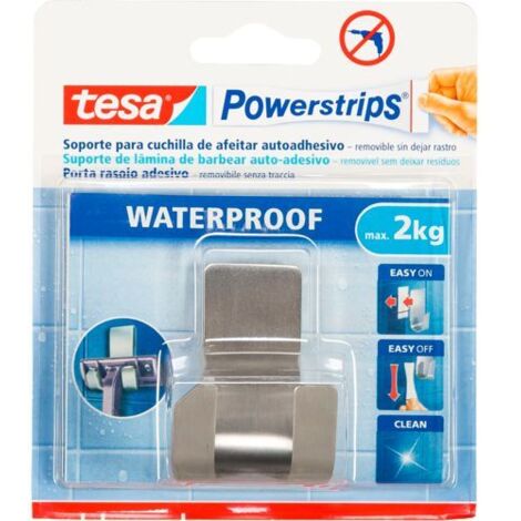 Tesa Powerstrips Rasiererhalter 59709 Waterproof Zoom Metall