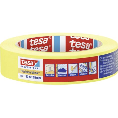 Adhesif de Masquage de precision 4334 50 m x 25 mm jaune Tesa