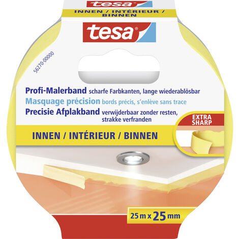 tesa PRECISION INDOOR 56270-00000-01 Kreppband tesa® Gelb (L x B) 25 m x 25 mm 1 St.