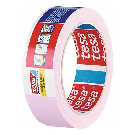 tesa PRECISION SENSITIVE 04333-00017-02 Bande de masquage Präzisionskrepp® rose clair (L x l) 50 m x 19 mm 1 pc(s) Y104032