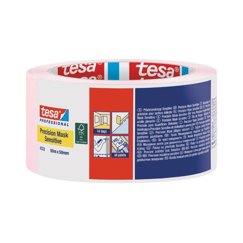 Tesa Precision Masking Tape Sensitive (14 days) Pink - 50mm x 50m