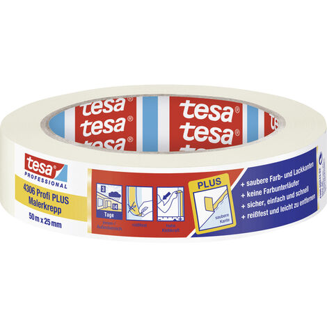 tesa PREMIUM 04306-00043-02 Kreppband tesakrepp® Beige (L x B) 50 m x 25 mm 1 St.