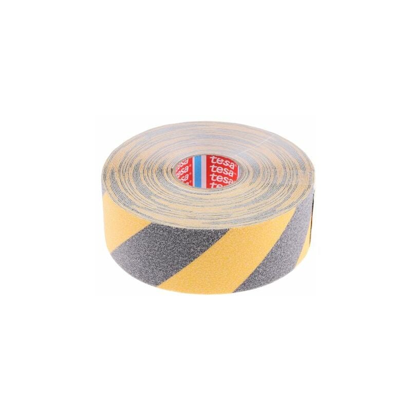 Tesa - Ruban adhésif Anti dérapant 15m x 50mm, noir/jaune (Par 3)